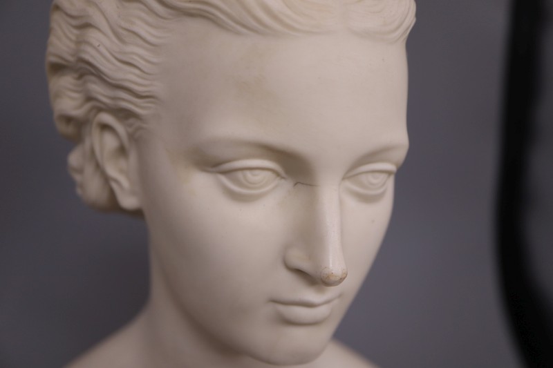 A late 19th century Copeland spode parian bust of Alexandra, height 38cm